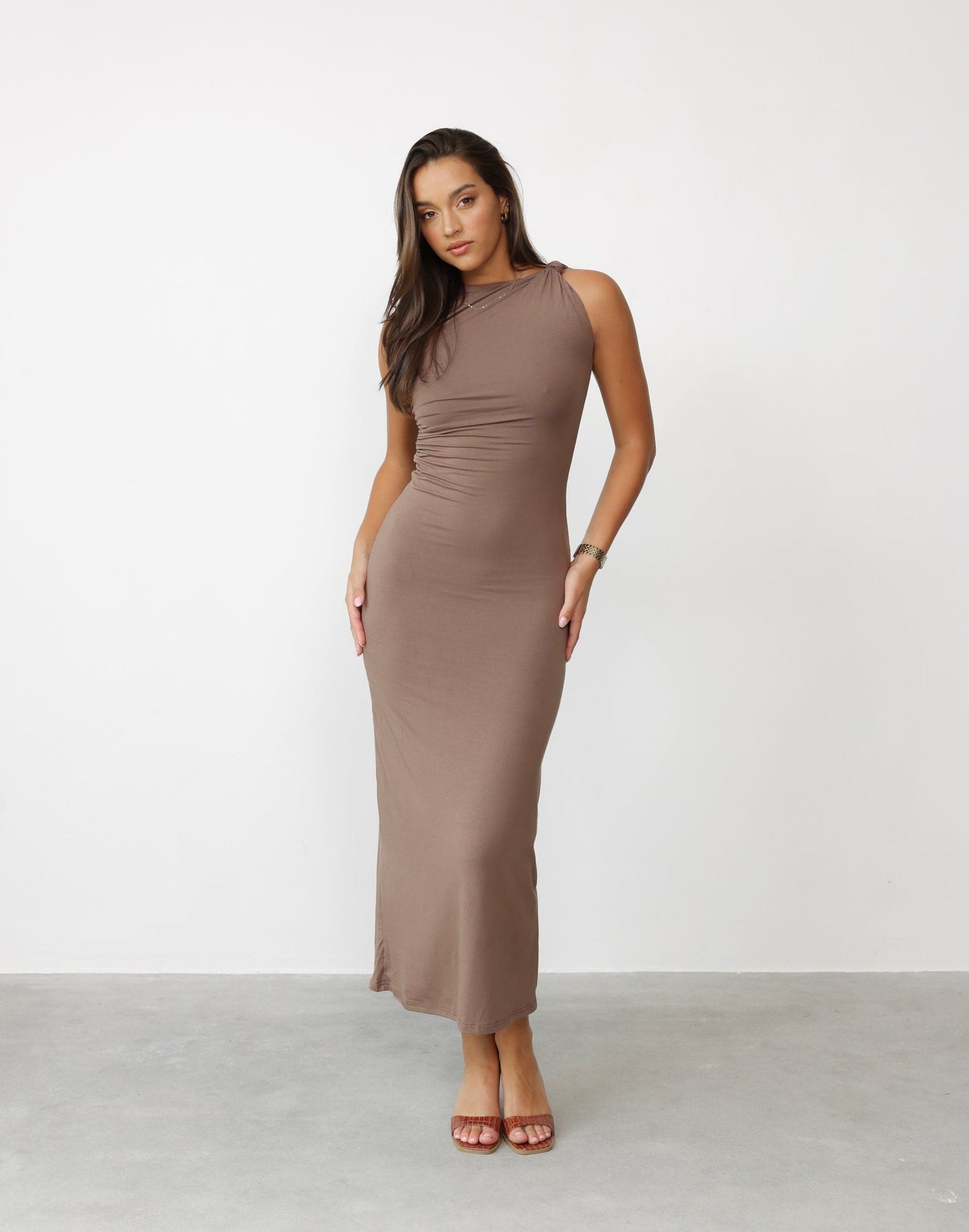 Sahana Maxi Dress (Mocha) - Image 6
