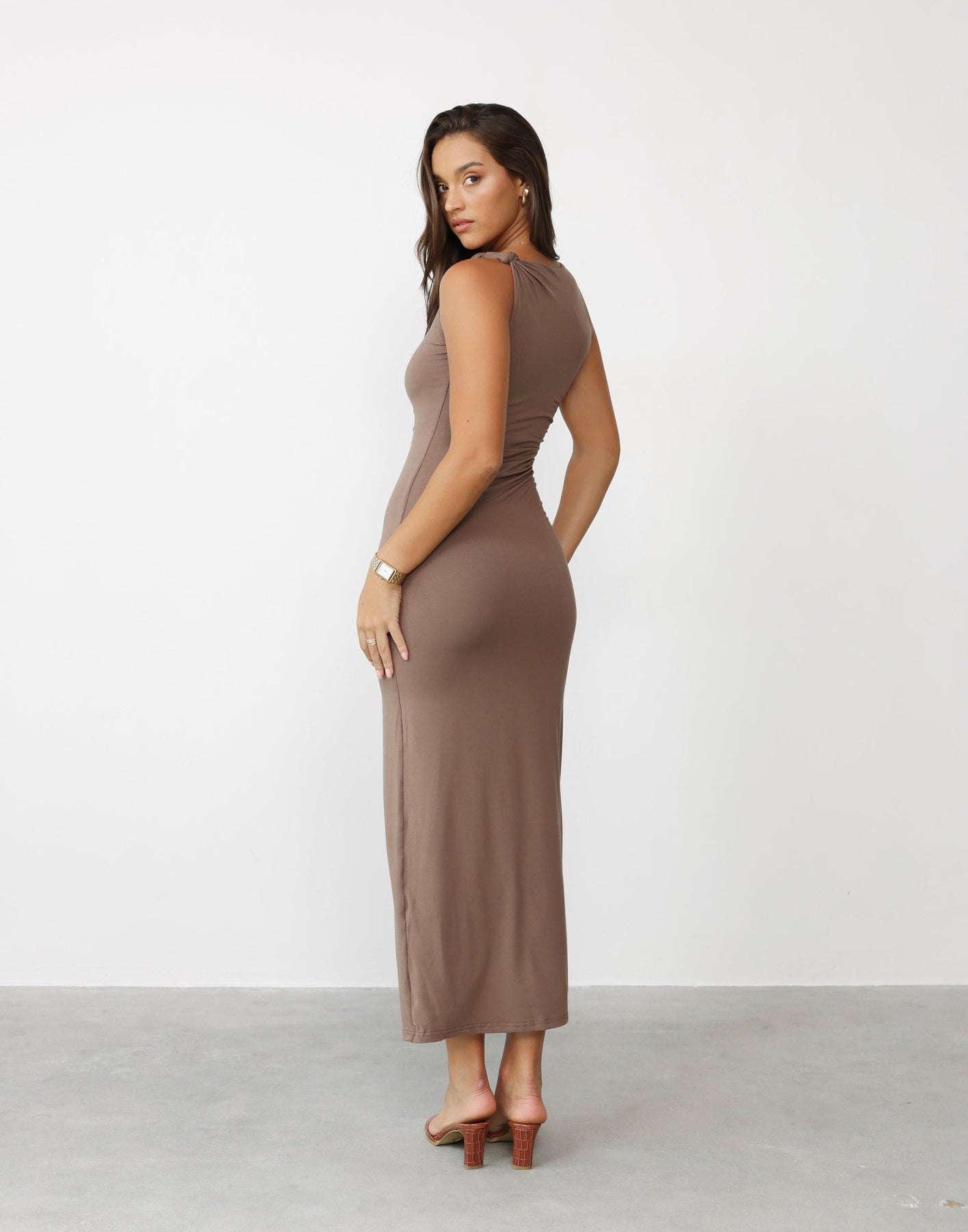 Sahana Maxi Dress (Mocha) - Image 3