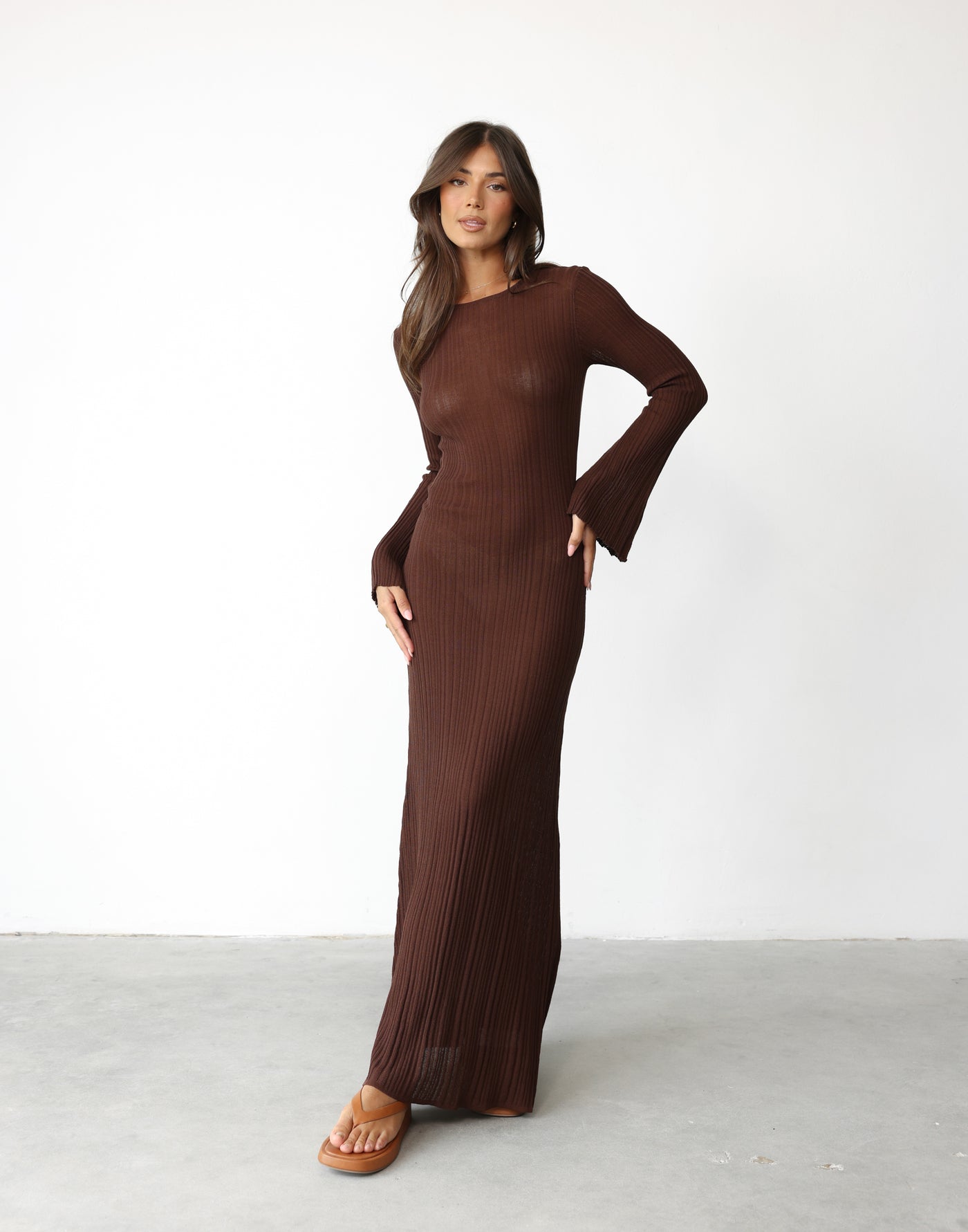 Harmonia Maxi Dress (Cocoa) - - Women's Dress - Charcoal Clothing