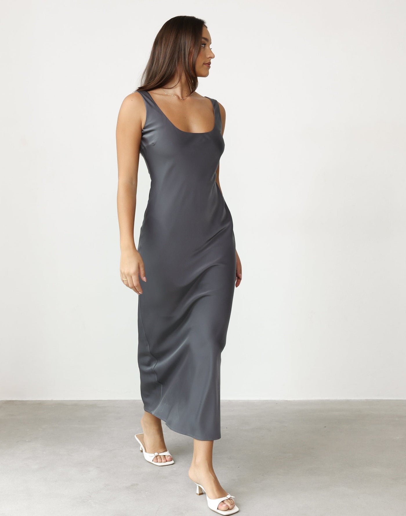 CamillIo Maxi Dress (Slate) | Charcoal Clothing Exclusive - - Women's Dress - Charcoal Clothing