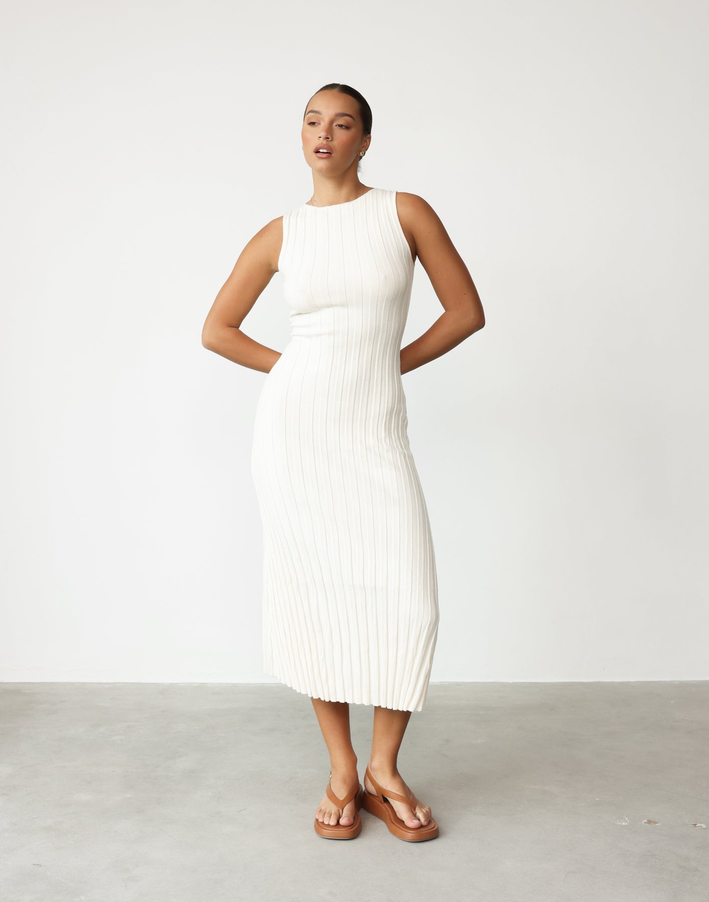 Lily May Midi Dress (Oat) - Image 6