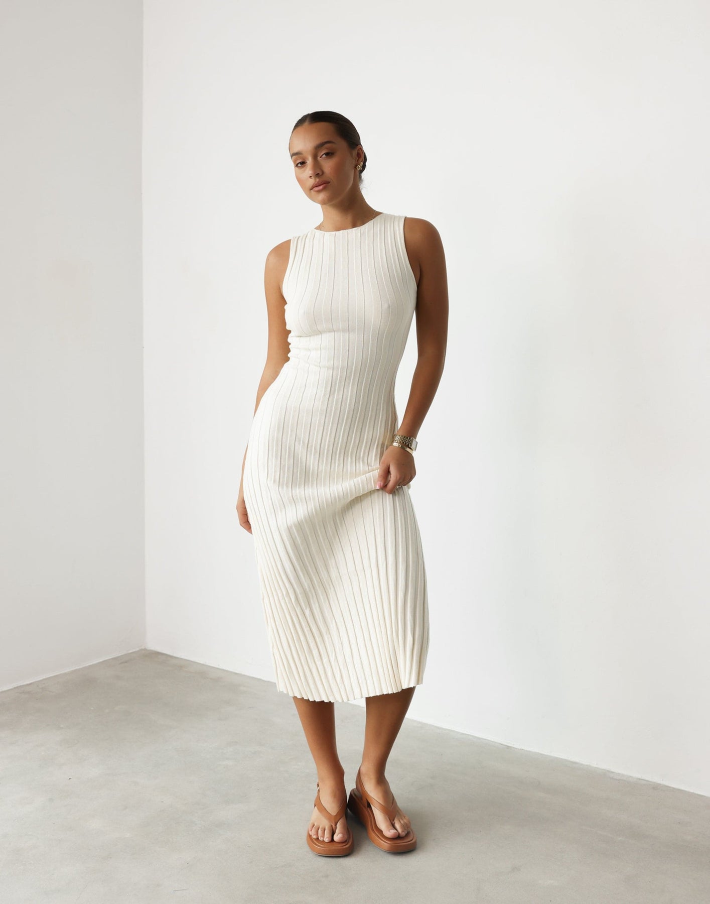 Lily May Midi Dress (Oat) - Image 2