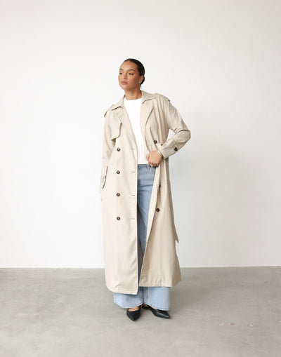 Jericho Trench Coat (Beige) - - Women's Outerwear - Charcoal Clothing