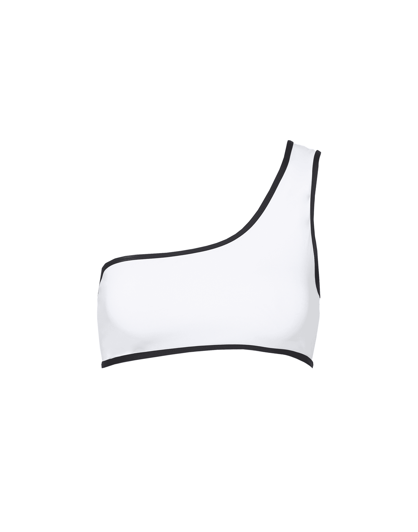 Anchors Away Bikini Top (Black/White) - Reversible One Shoulder Bikini Top - Women's Swim - Charcoal Clothing mix-and-match