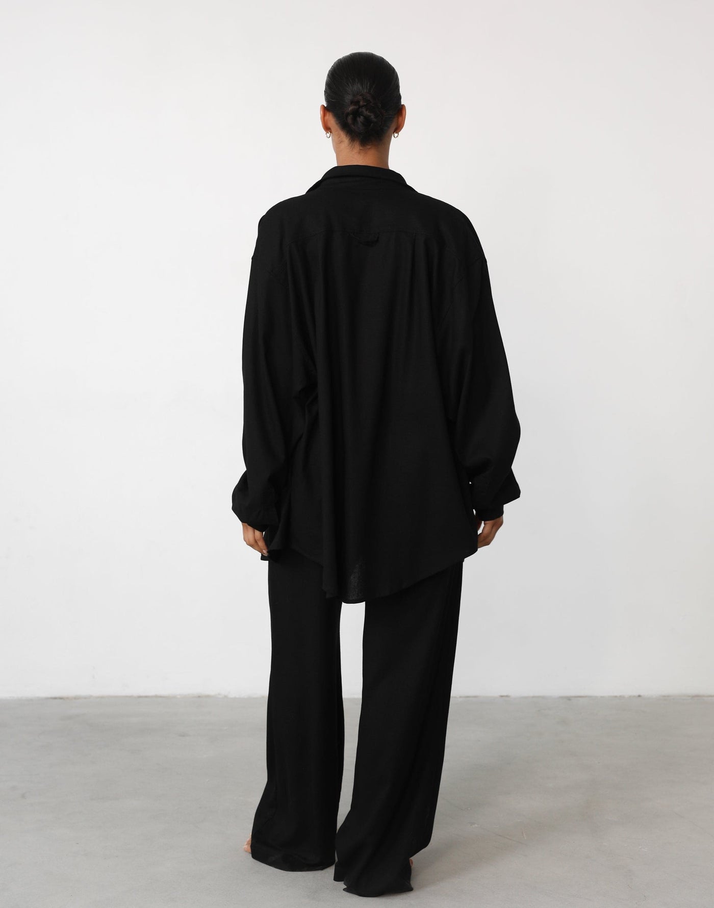 Seneca Linen Shirt (Black) - Black Linen Shirt - Women's Pants - Charcoal Clothing