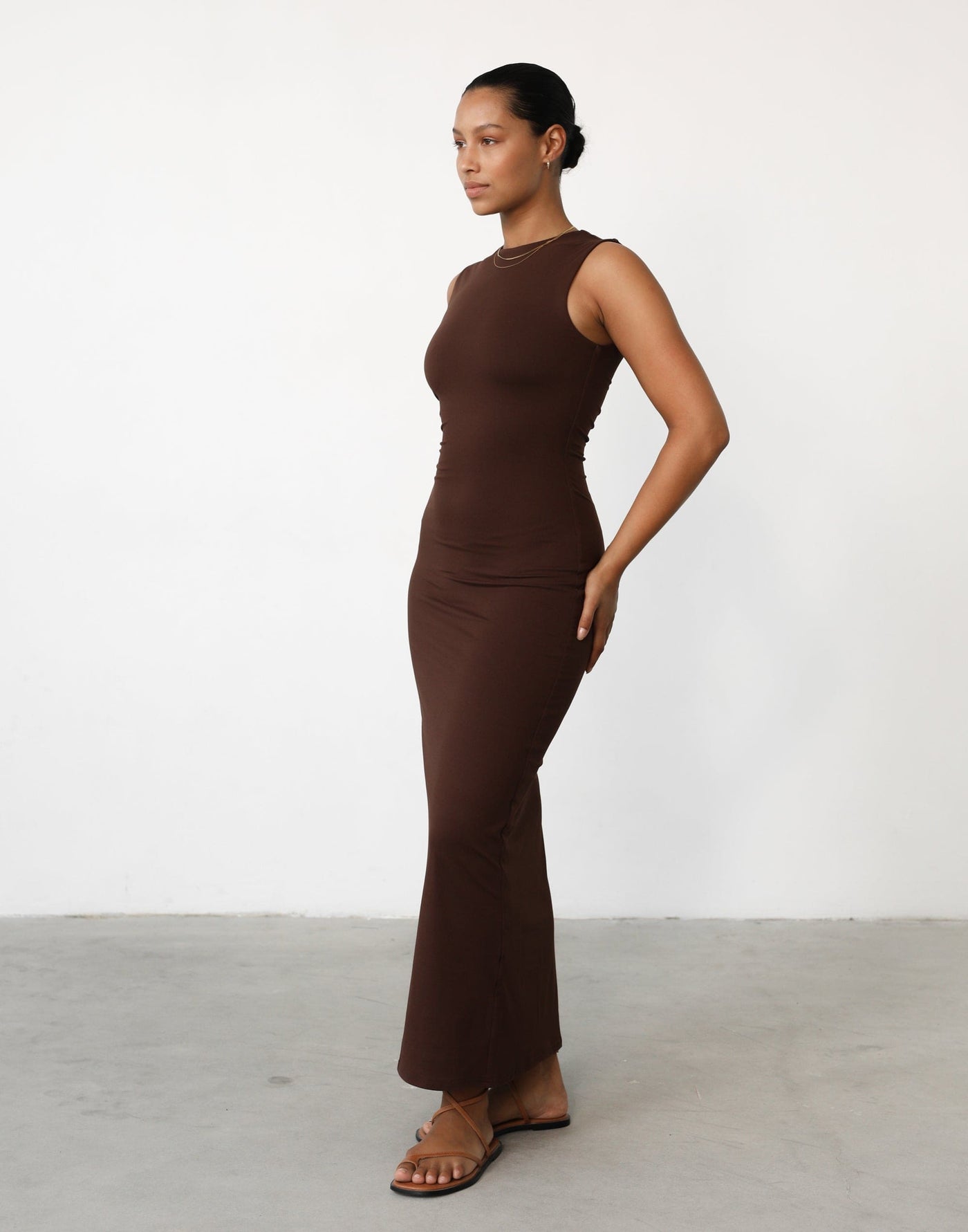 Fable Maxi Dress (Brown) - Brown Maxi Dress - Women's Dress - Charcoal Clothing