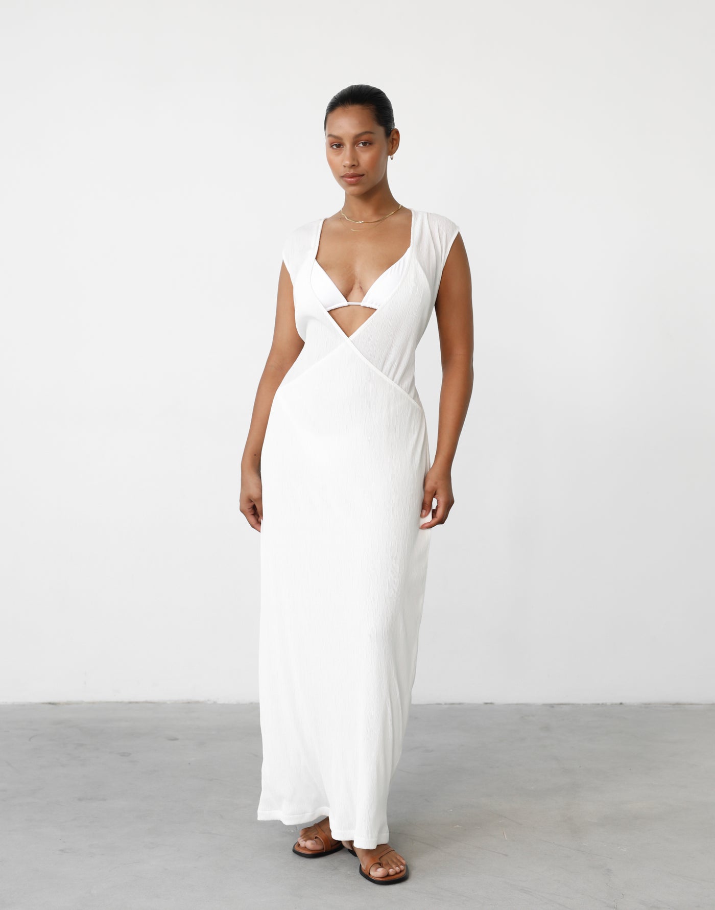 Nakuru Maxi Dress (White) - White Maxi Dress - Women's Dress - Charcoal Clothing