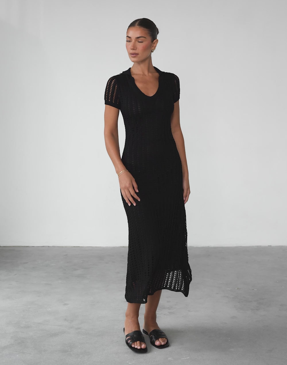 Hennie Midi Dress (Black)
