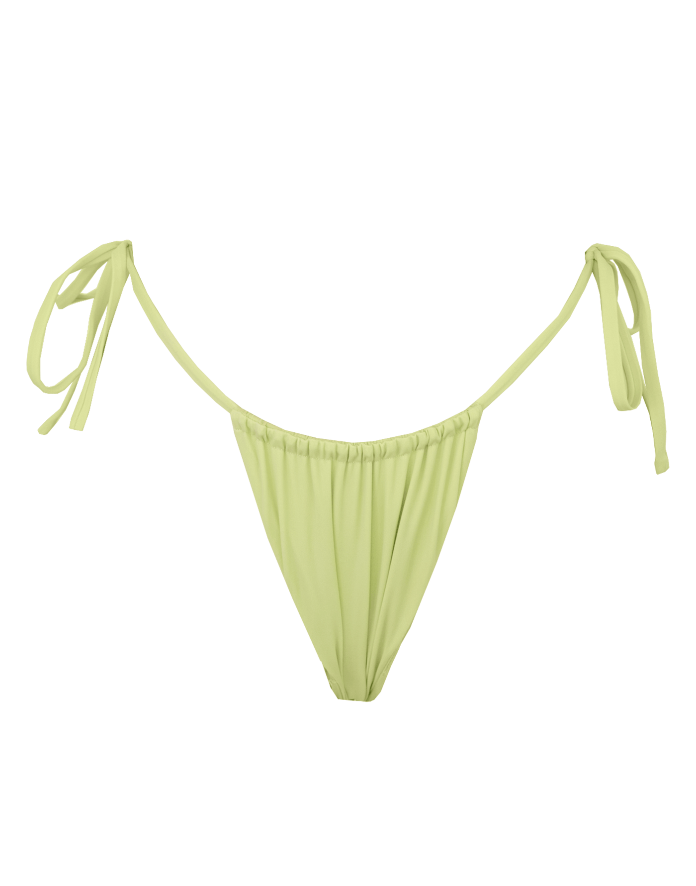 Quartz Side Tie Bottom (Lime) - Lime Green Cheeky Side Tie Bikini Bottom - Women's Swim - Charcoal Clothing mix-and-match