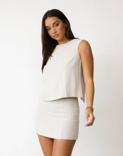 Leilani Superfine Cashmere Top in Charcoal Heather main image 0