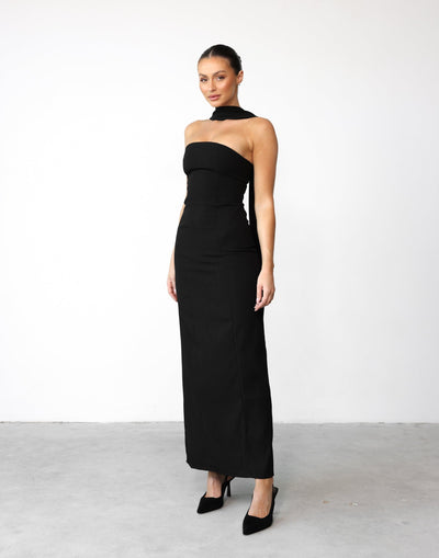 Eleanor Maxi Dress (Black) - Strapless Maxi Dress - Women's Dress - Charcoal Clothing