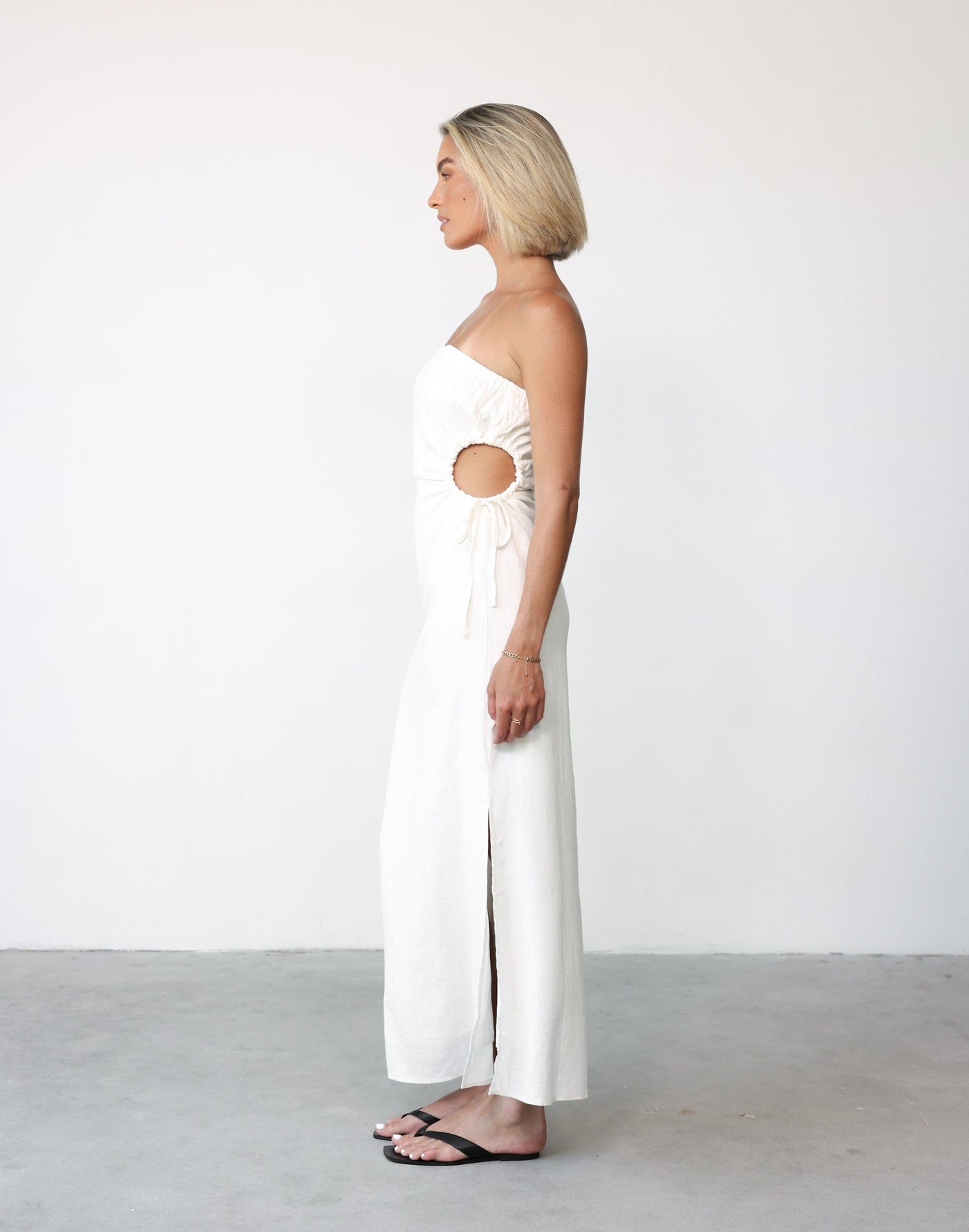 Mikaela Maxi Dress (White ) - Women's Dress - Charcoal Clothing