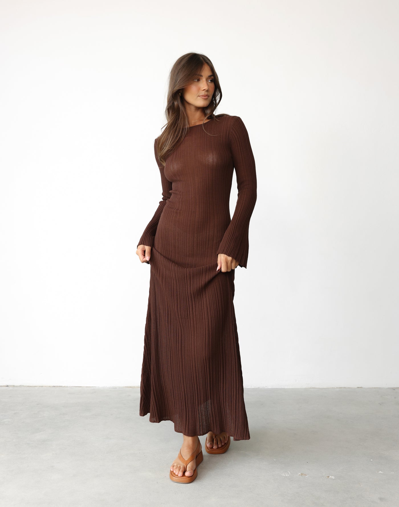 Harmonia Maxi Dress (Cocoa) - - Women's Dress - Charcoal Clothing