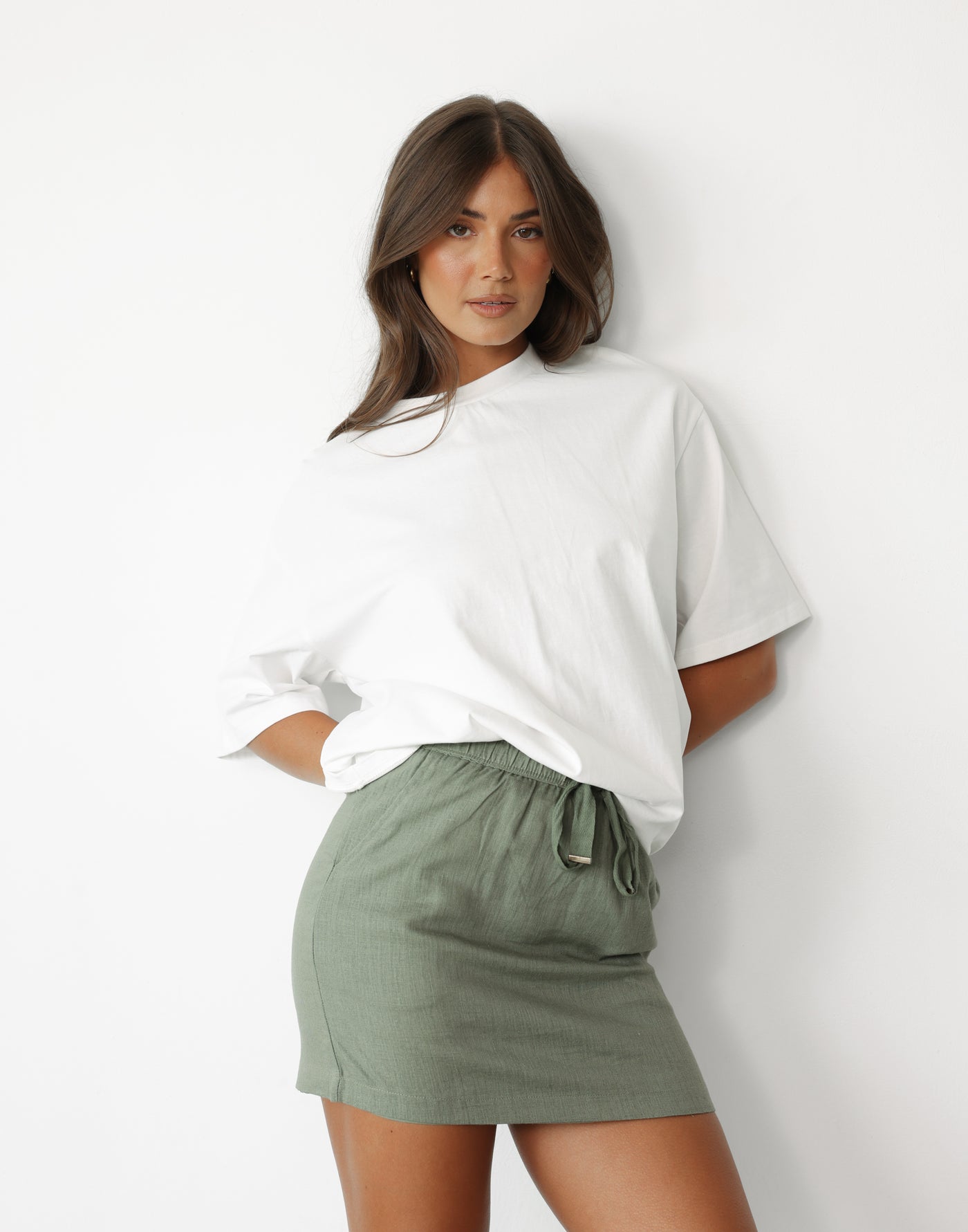 Lynan Mini Skirt (Moss) - - Women's Skirt - Charcoal Clothing