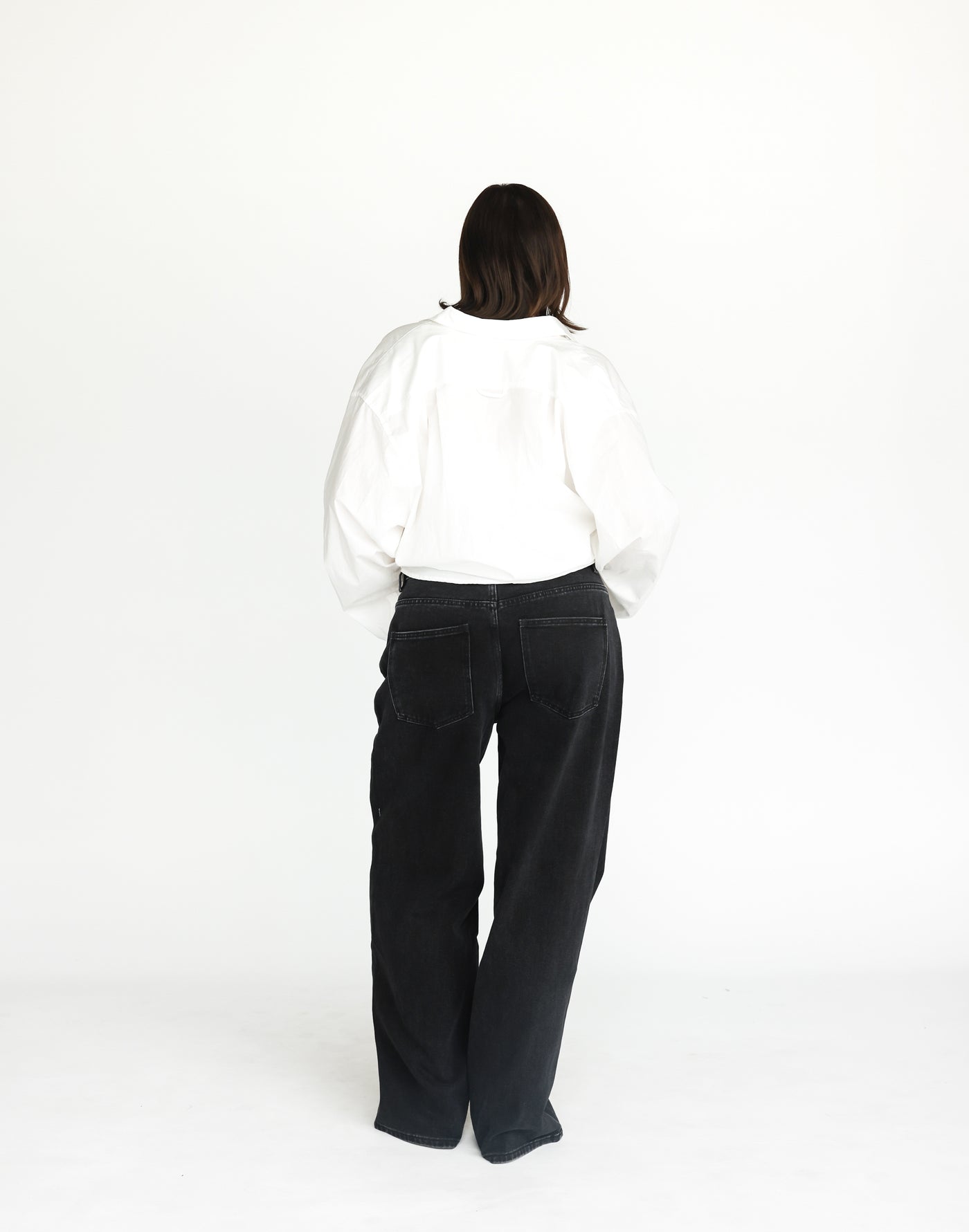 Roman Jeans (Vintage Black) | CHARCOAL Exclusive - Low Rise Wide Leg Jeans - Women's Pants - Charcoal Clothing