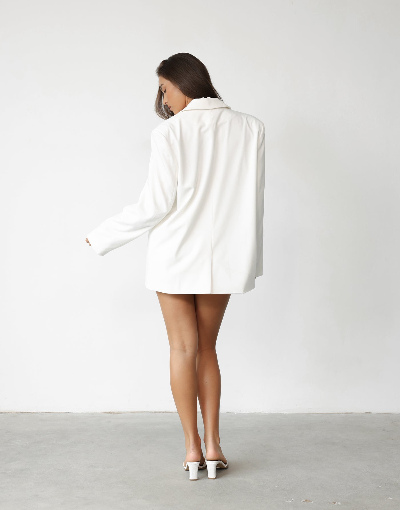 Ashwood Blazer (White) | Charcoal Clothing Exclusive - Oversized Button Closure Blazer - Women's Lemon - Charcoal Clothing