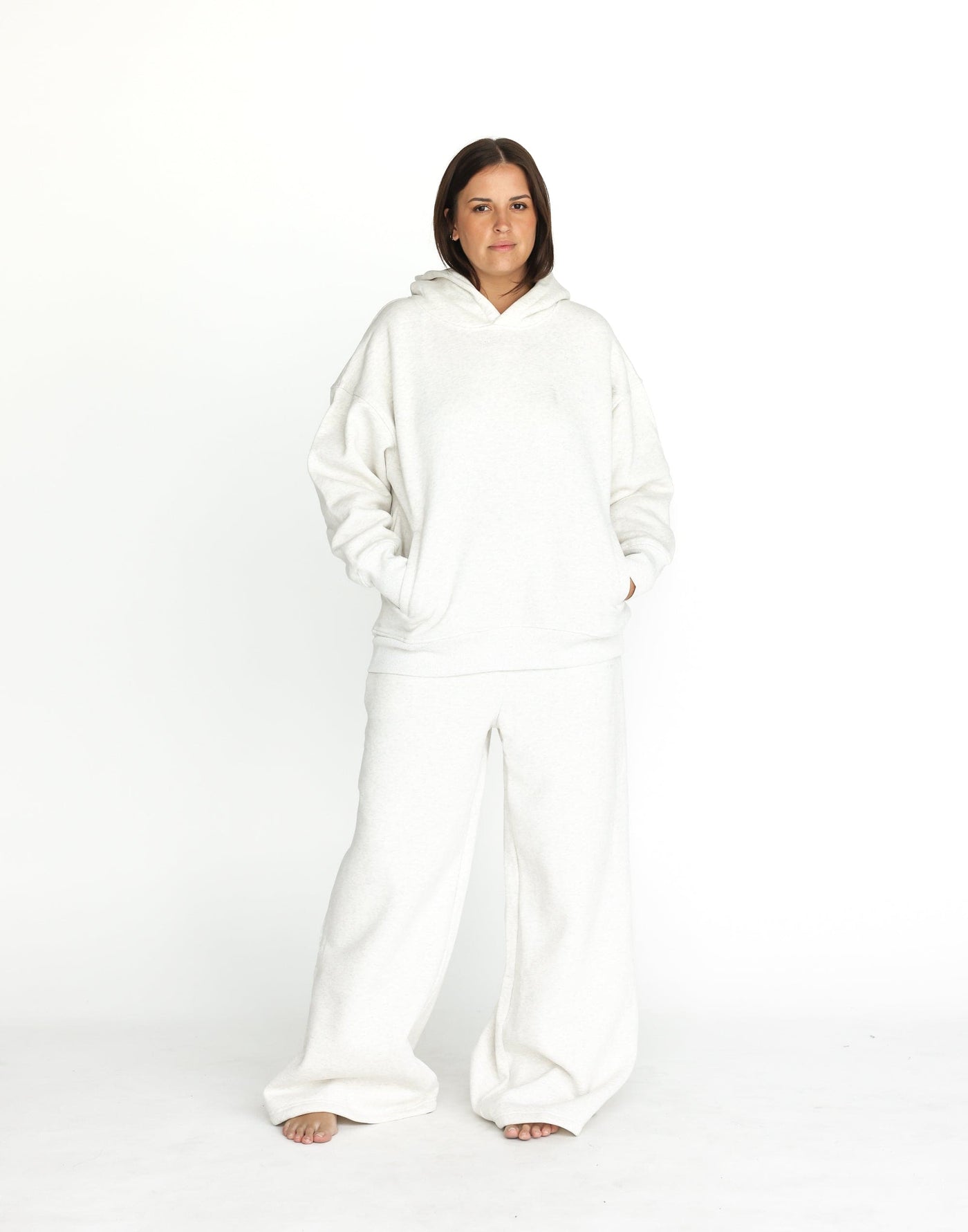 River Wide Leg Tracksuit Pants (White) | Charcoal Clothing Exclusive - Women's Pants - Charcoal Clothing