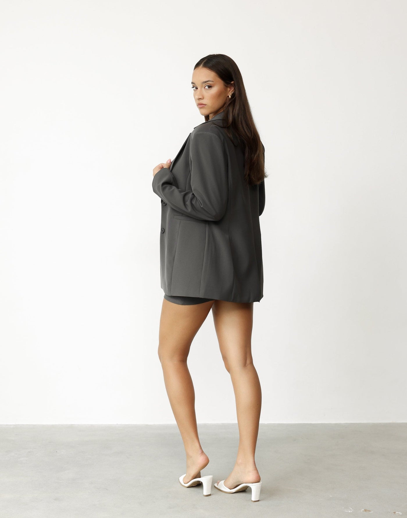 Octavia Blazer (Slate) | Charcoal Clothing Exclusive - - Women's Outerwear - Charcoal Clothing