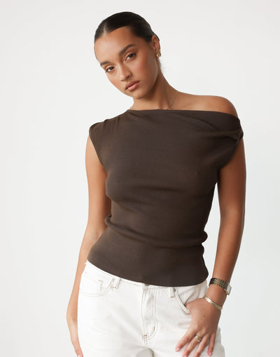 Martina Top (Chocolate) | CHARCOAL Exclusive - - Women's Top - Charcoal Clothing