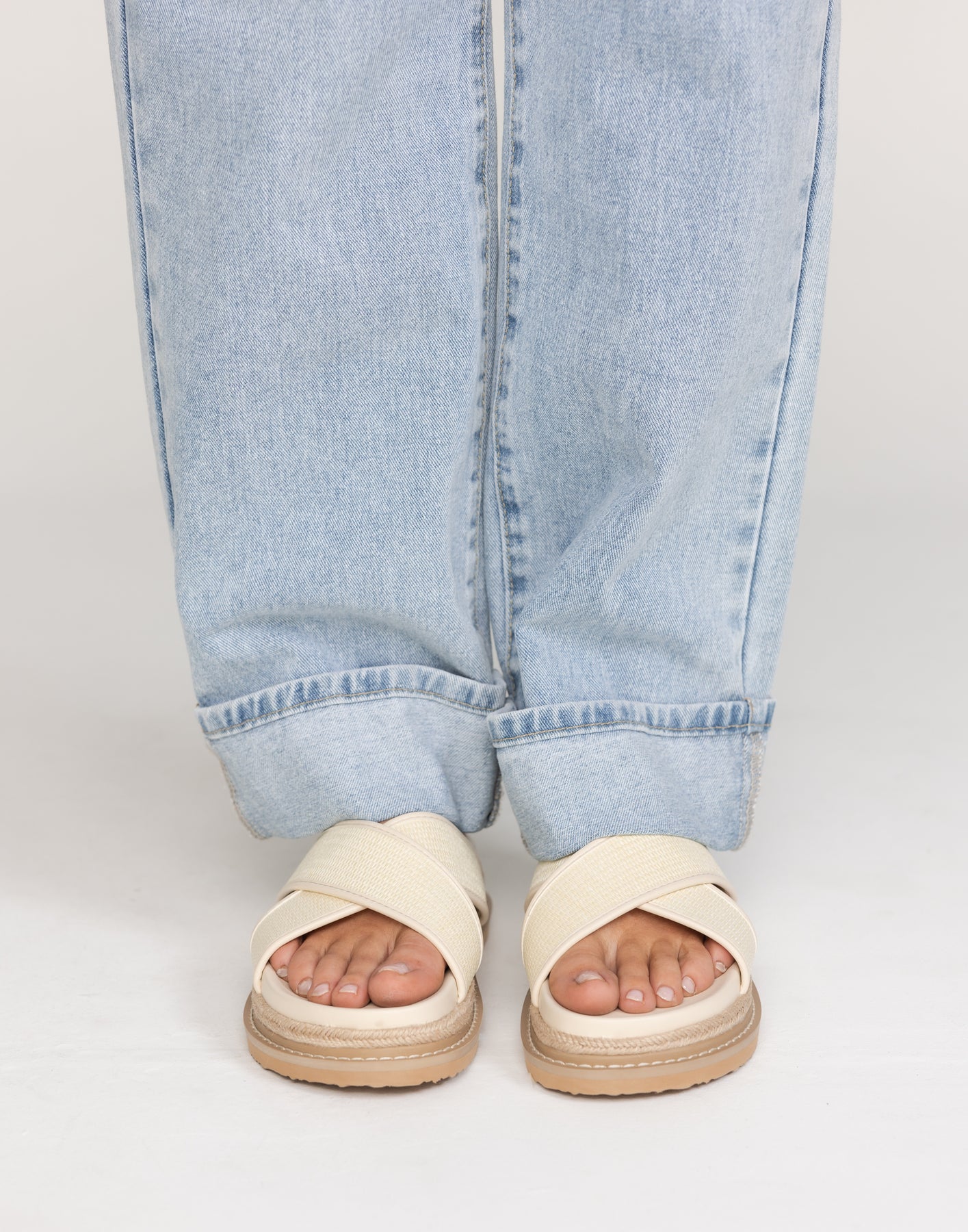 Aysha Slides (Cream Raffia) - By Billini – CHARCOAL Aysha Slides (Cream Raffia) - By Billini – CHARCOAL