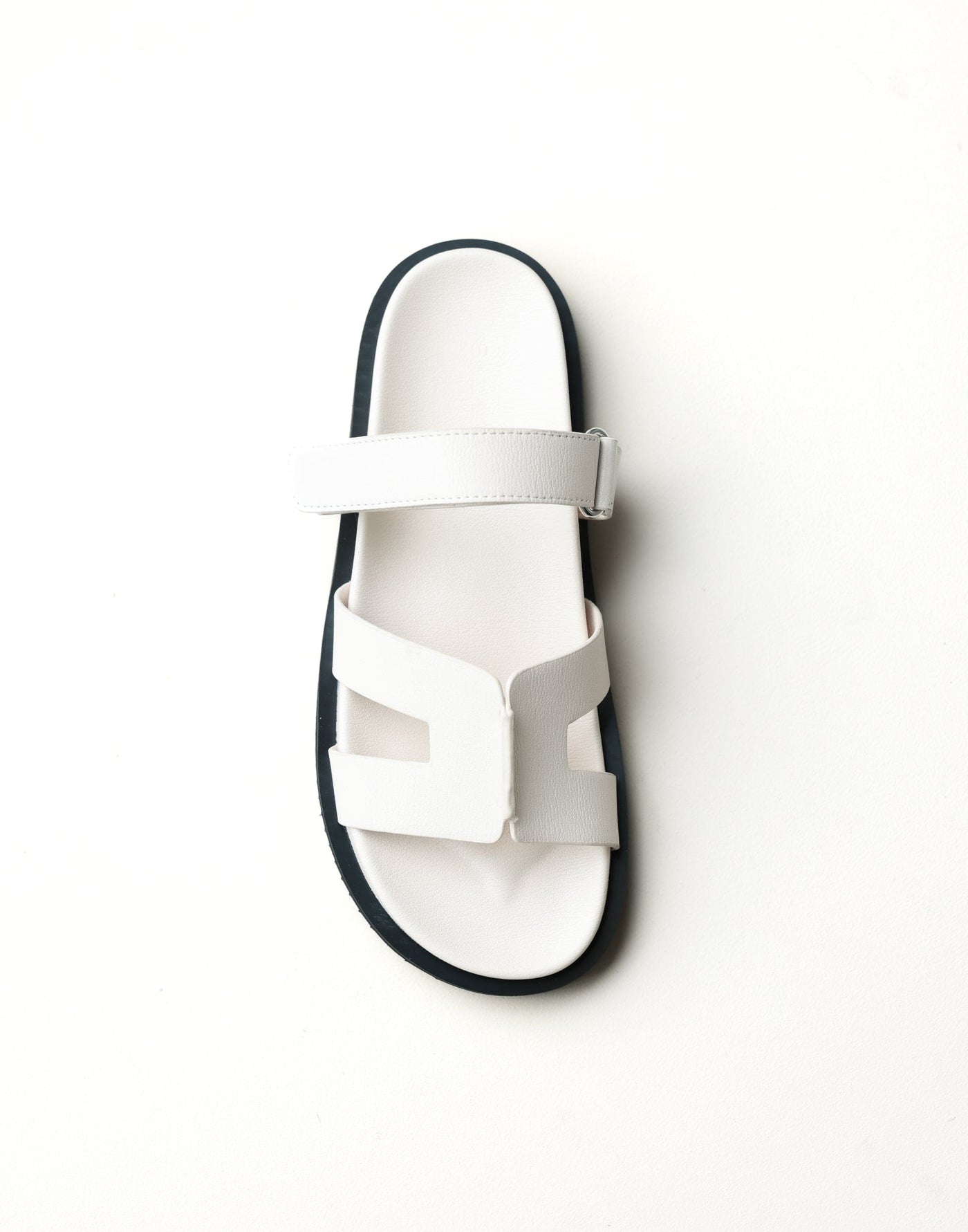 Theon Slides (Alabaster) - By Billini - Velcro Closure Cut Out Detail Slide - Women's Shoes - Charcoal Clothing