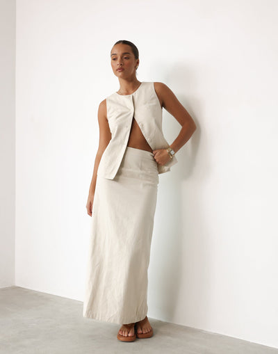 Kristen Maxi Skirt (Oat) | CHARCOAL Exclusive - - Women's Skirt - Charcoal Clothing