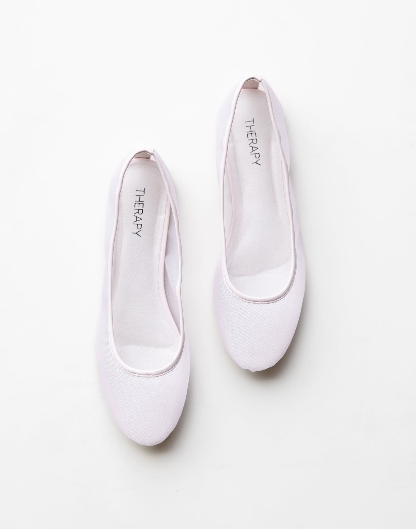 Arlo Mesh Ballet Flat (Blush) - By Therapy - Mesh Simple Minimal Ballet Flat - Women's Shoes - Charcoal Clothing