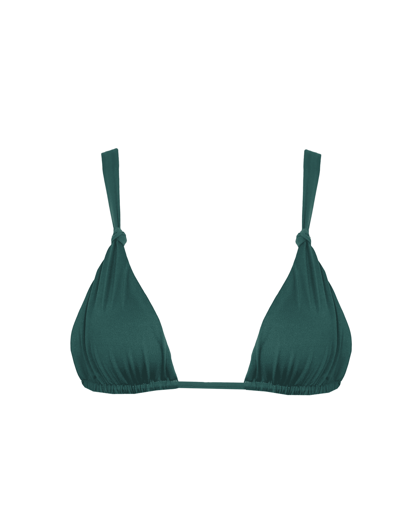 Laguna Triangle Bikini Top (Lake Green) - Knot Detail Bikini Top - Women's Swim - Charcoal Clothing mix-and-match