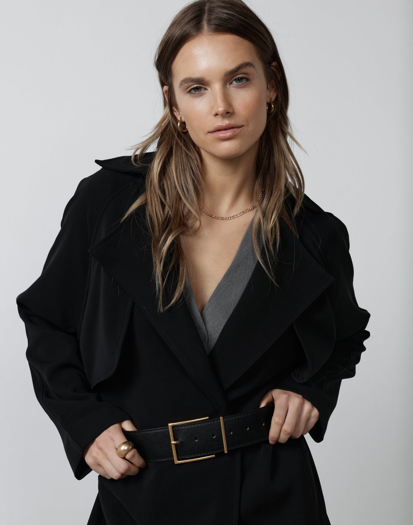 Capri Belt (Black) CHARCOAL