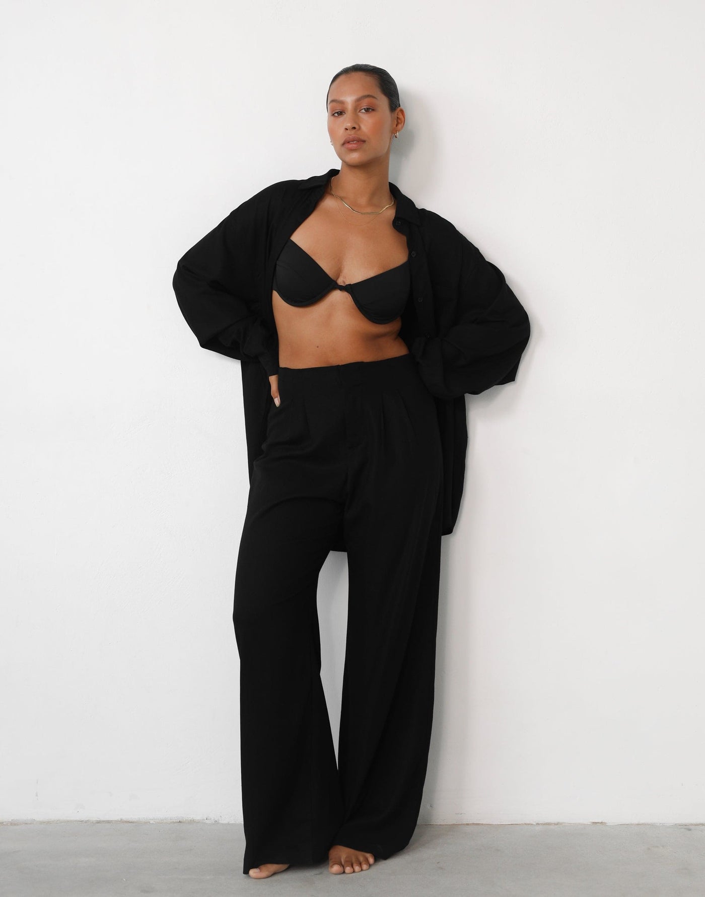 Mckenzie Linen Pants (Black) - Black Linen Pants - Women's Pants - Charcoal Clothing