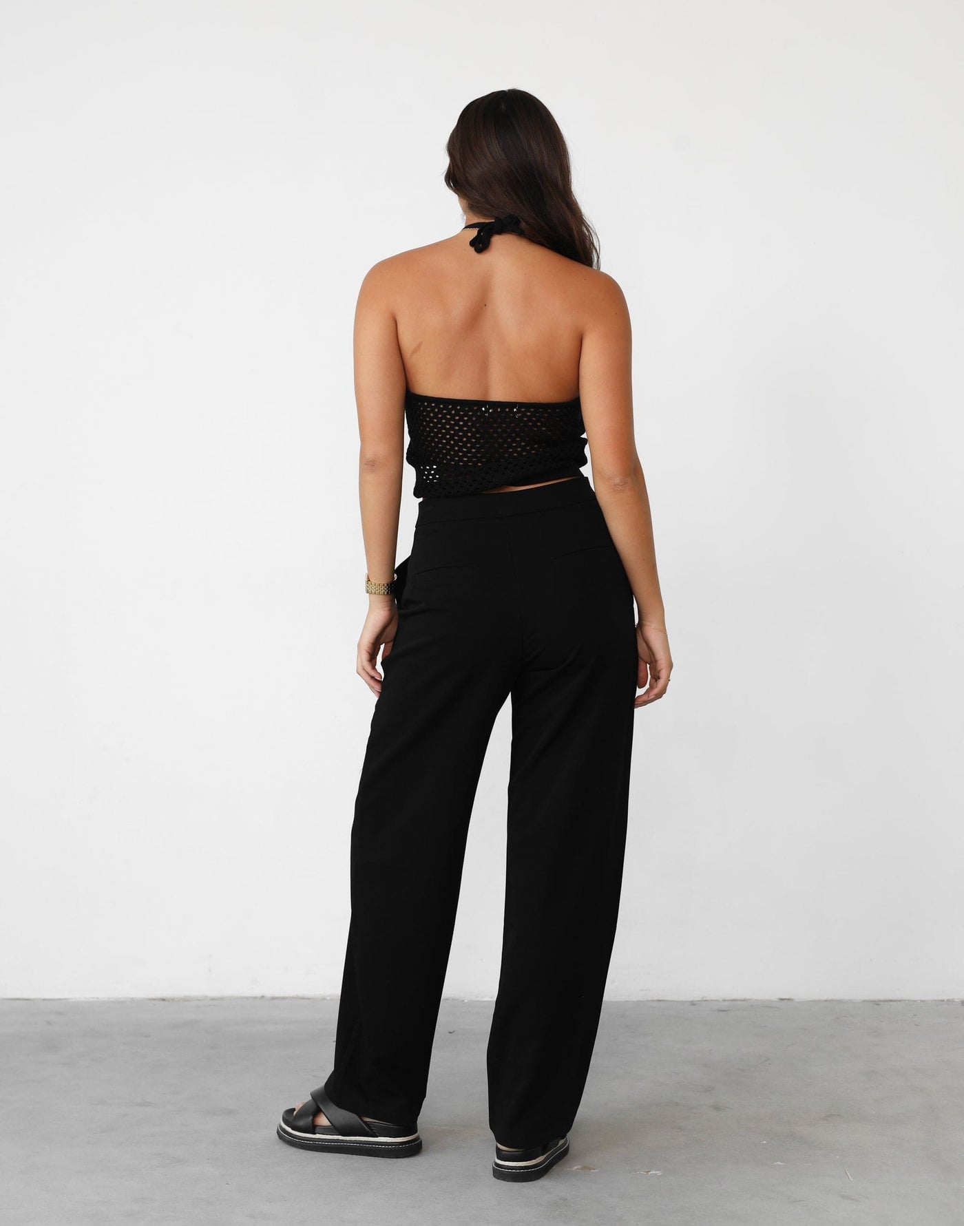 Prestine Top (Black) | Sheer Crochet Top - Women's Top - Charcoal Clothing