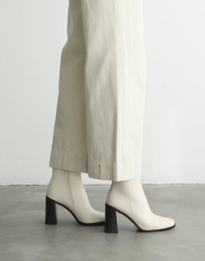 Scorpio Boots (Bone) - By Billini - Bone High Ankle Boot - Women's Shoes - Charcoal Clothing