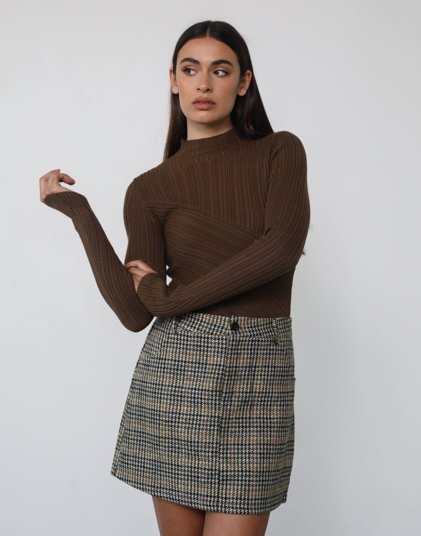 Justine Mini Skirt - Mini Skirt - Women's Skirt - Charcoal Clothing