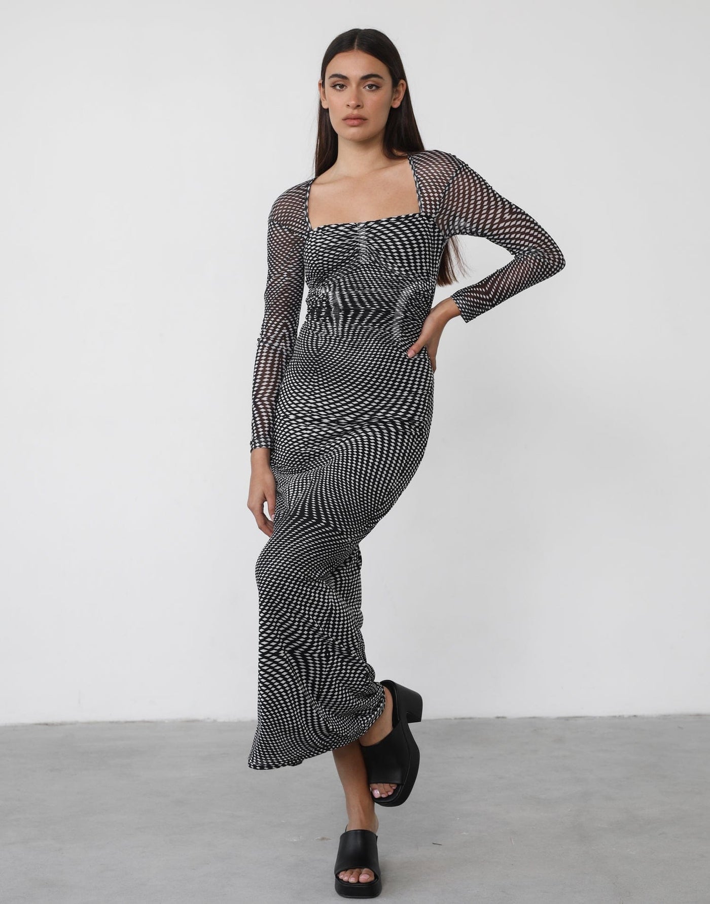 Bea Maxi Dress (Black Print) - Black Print Maxi Dress - Women's Dress - Charcoal Clothing