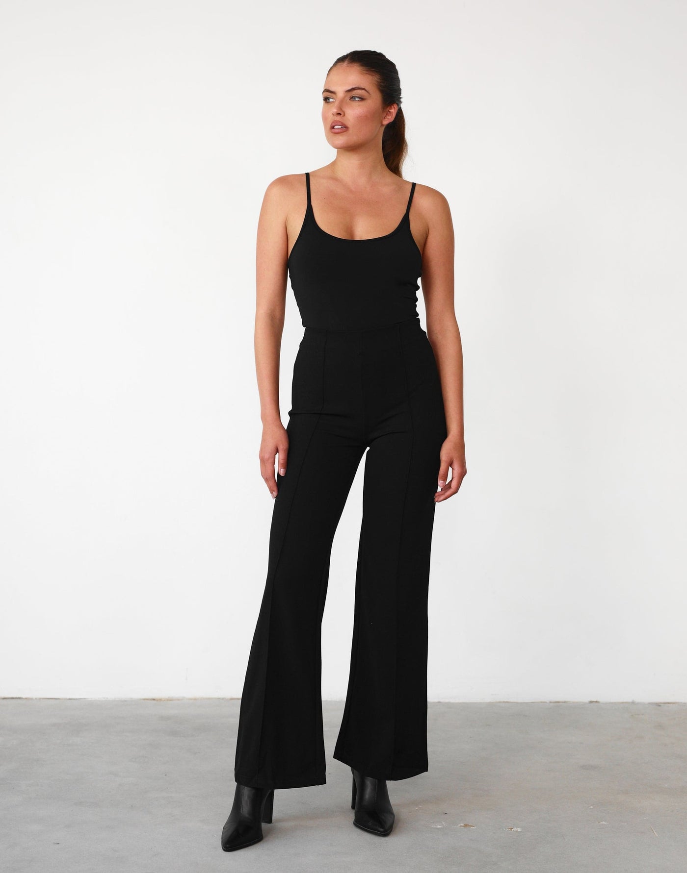 Baxter Pants (Black) - High Waisted Stretch Business Pant - Women's Pants - Charcoal Clothing