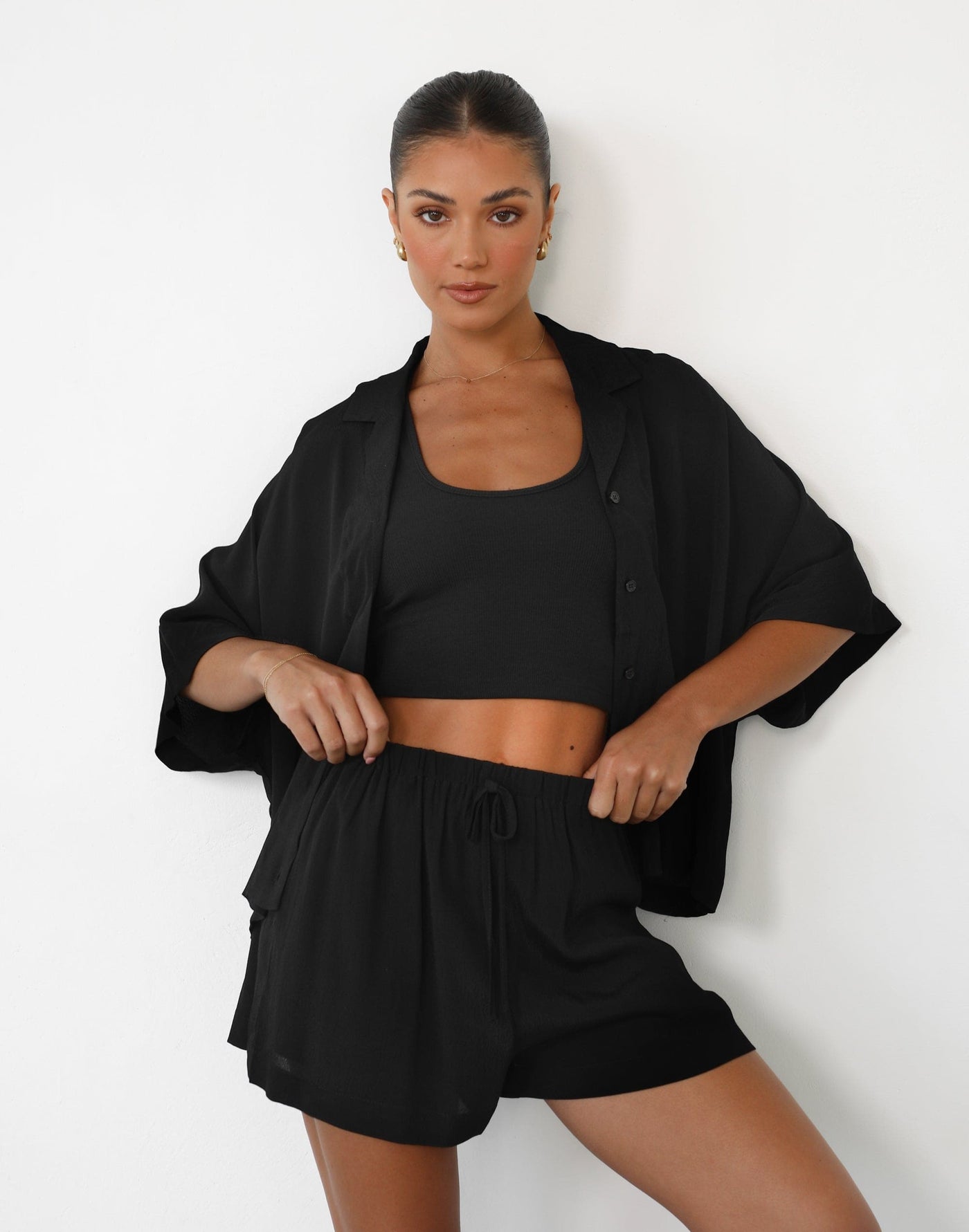 Divya Shorts (Black) | Relaxed Fit Shorts - Women's Shorts - Charcoal Clothing
