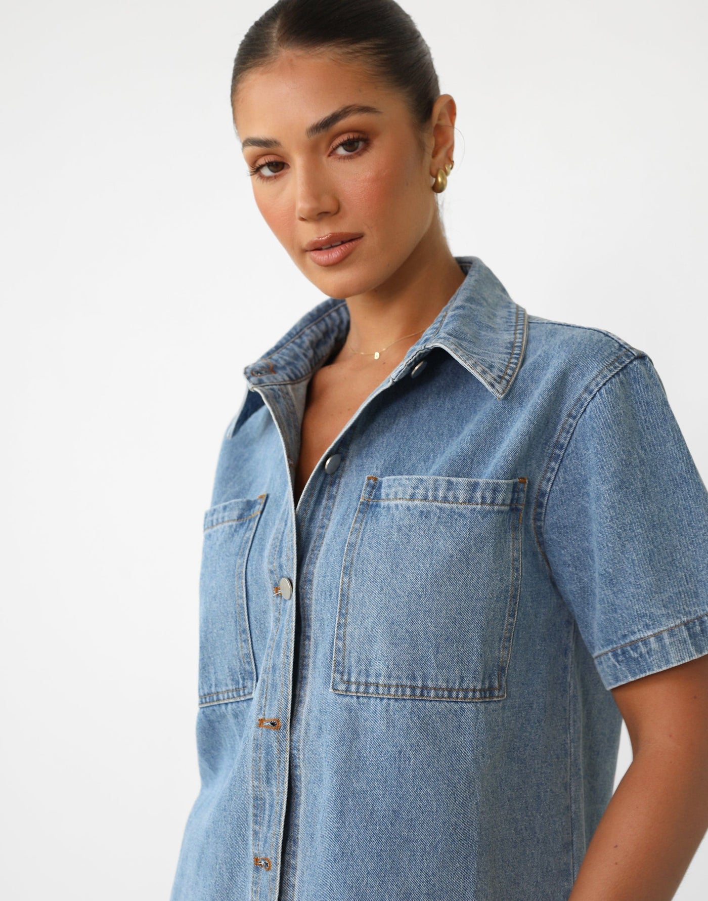 Elizha Shirt (Blue Denim) Button Up Denim Shirt CHARCOAL