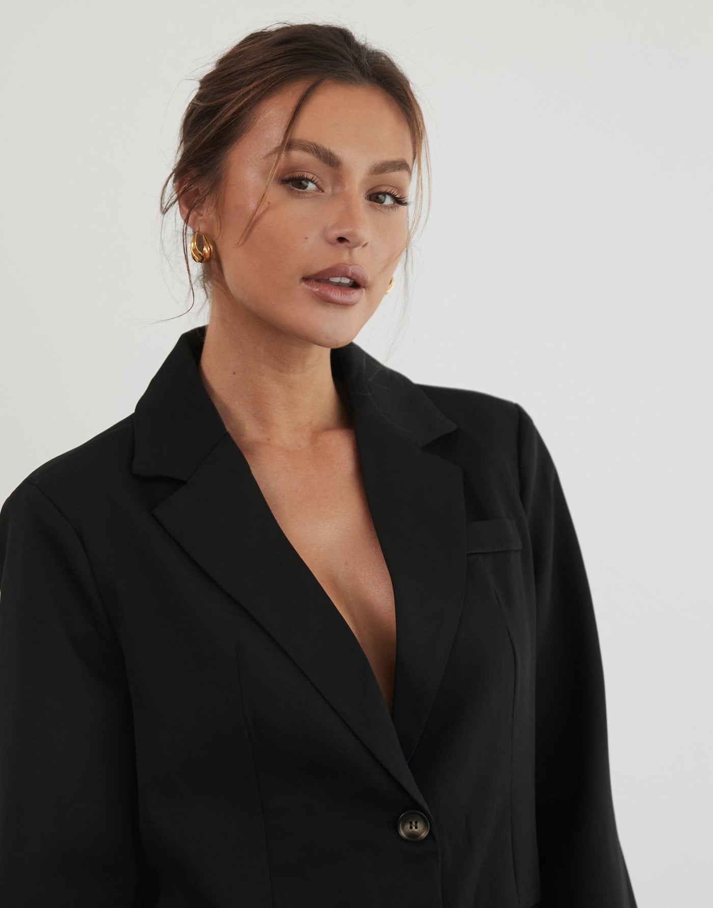 Dahlia Blazer (Black) - Black Blazer - Women's Outerwear - Charcoal Clothing