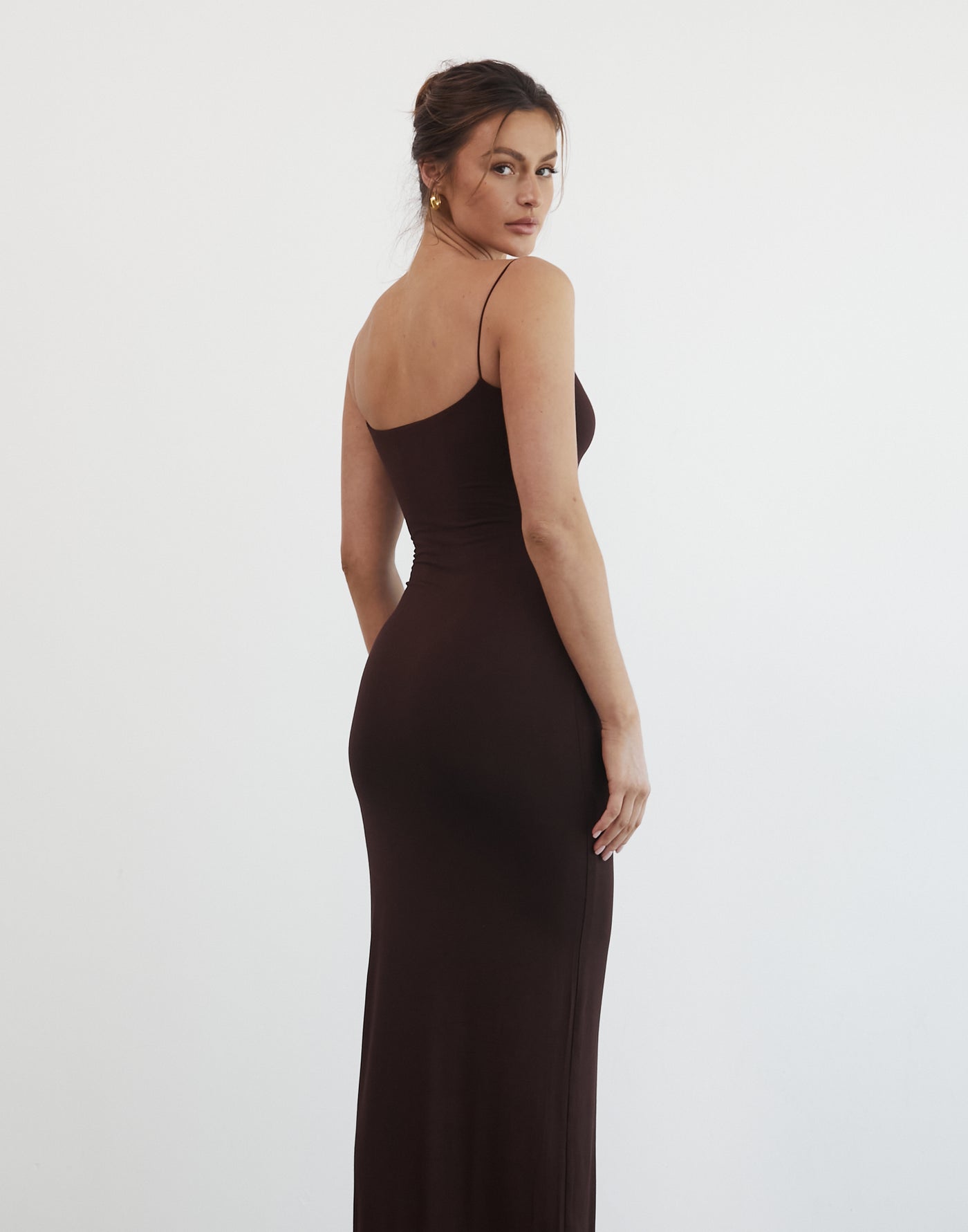 Tammy Maxi Dress (Cocoa) - Bodycon Maxi Dress - Women's Dress - Charcoal Clothing