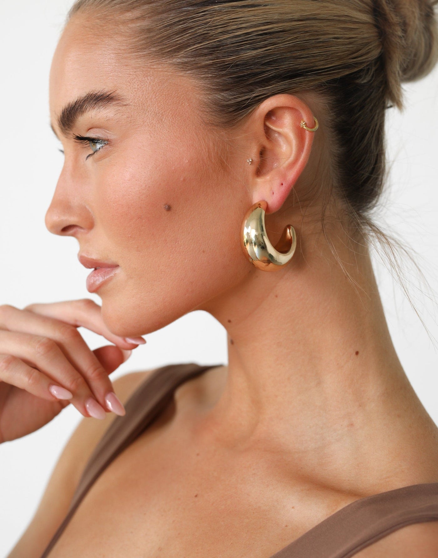Fia Earrings (Gold) - Hammock Style Earrings - Women's Accessories - Charcoal Clothing