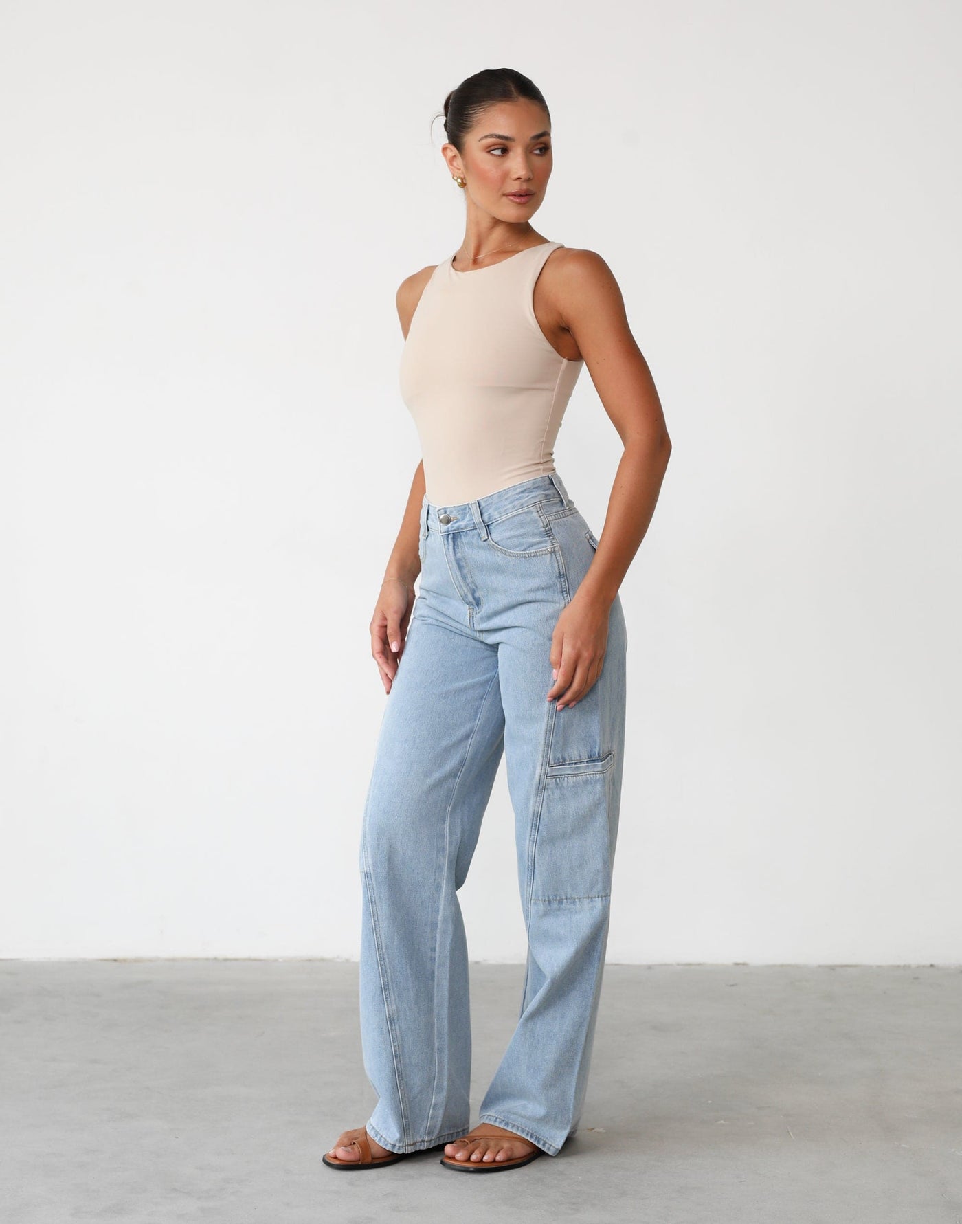 Kasra Jeans (Blue Denim) | Panelled Denim Jeans - Women's Pants - Charcoal Clothing