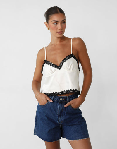 Leilani Superfine Cashmere Top in Charcoal Heather main image 1