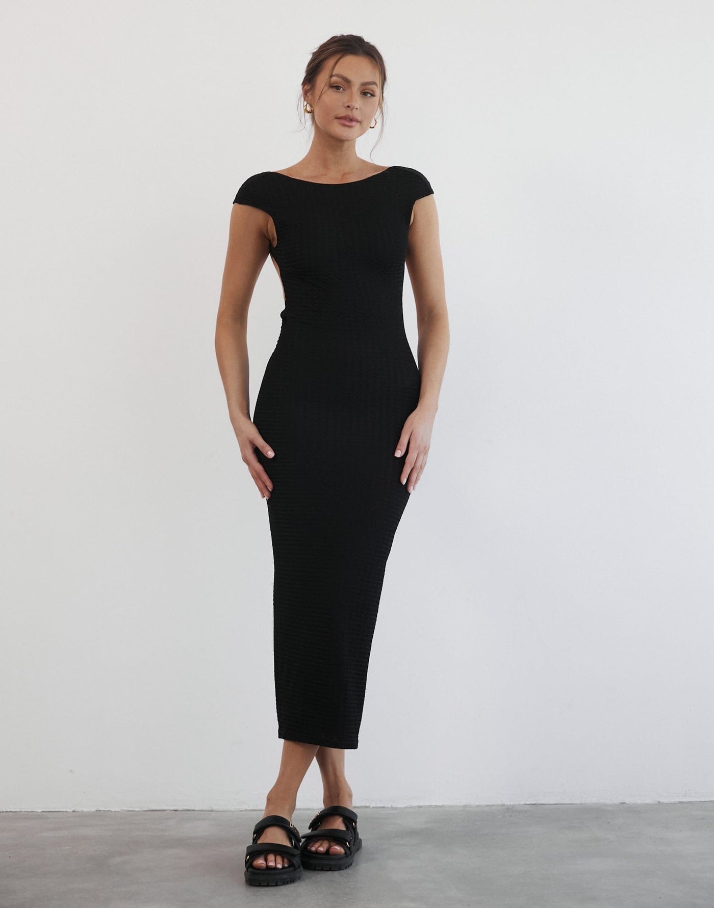 Skylah Maxi Dress (Black) - Backless Maxi Dress - Women's Dress - Charcoal Clothing