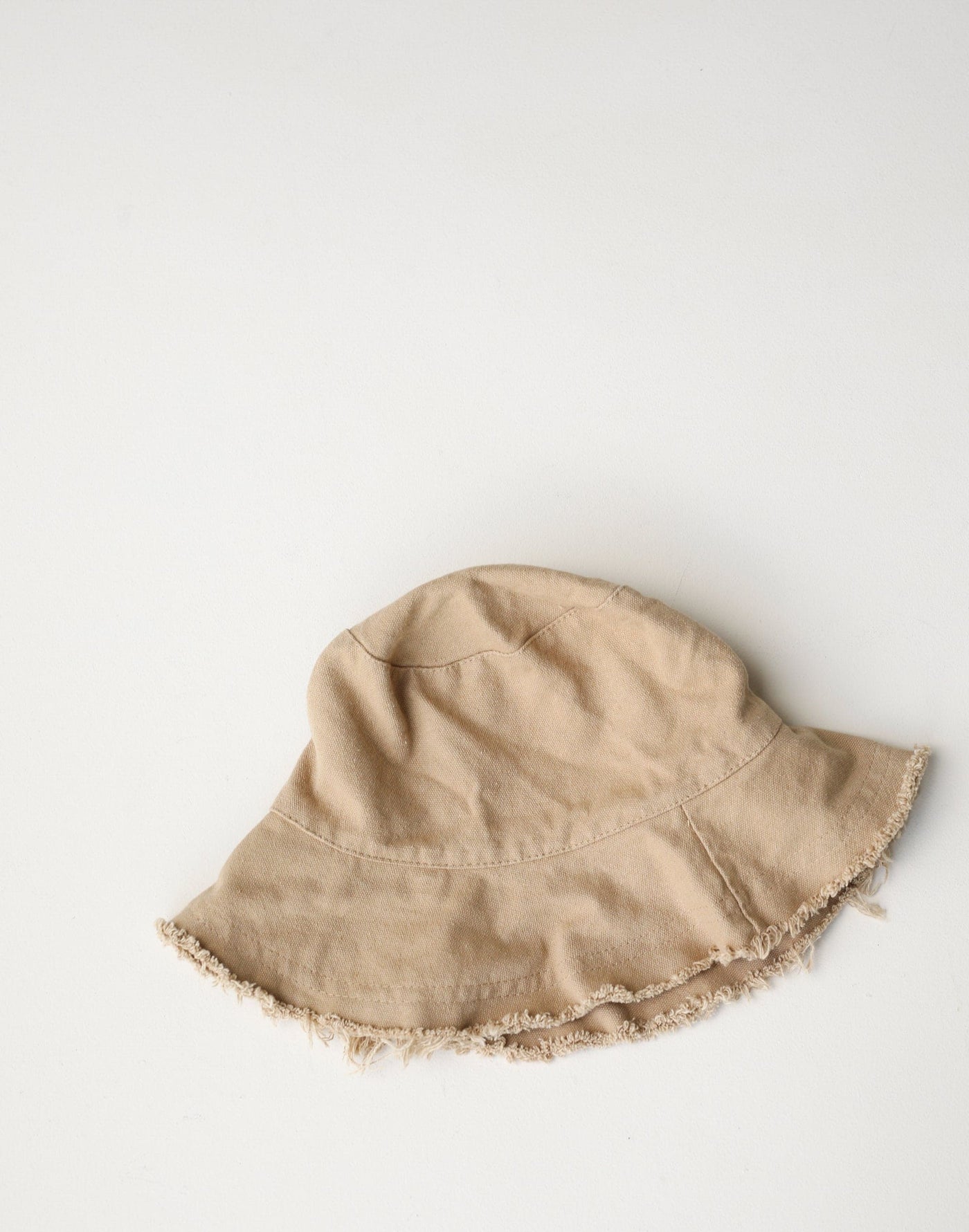 Leilani Bucket Hat (Caramel) - Cotton Frayed Edge Bucket Hat - Women's Accessories - Charcoal Clothing