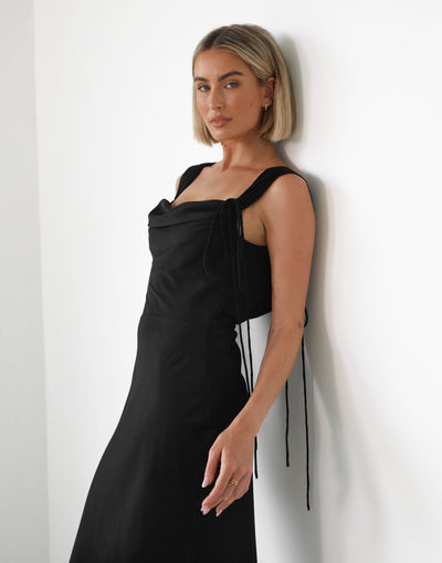 Pichola Maxi Dress (Black) - Black Maxi Dress - Women's Dress - Charcoal Clothing