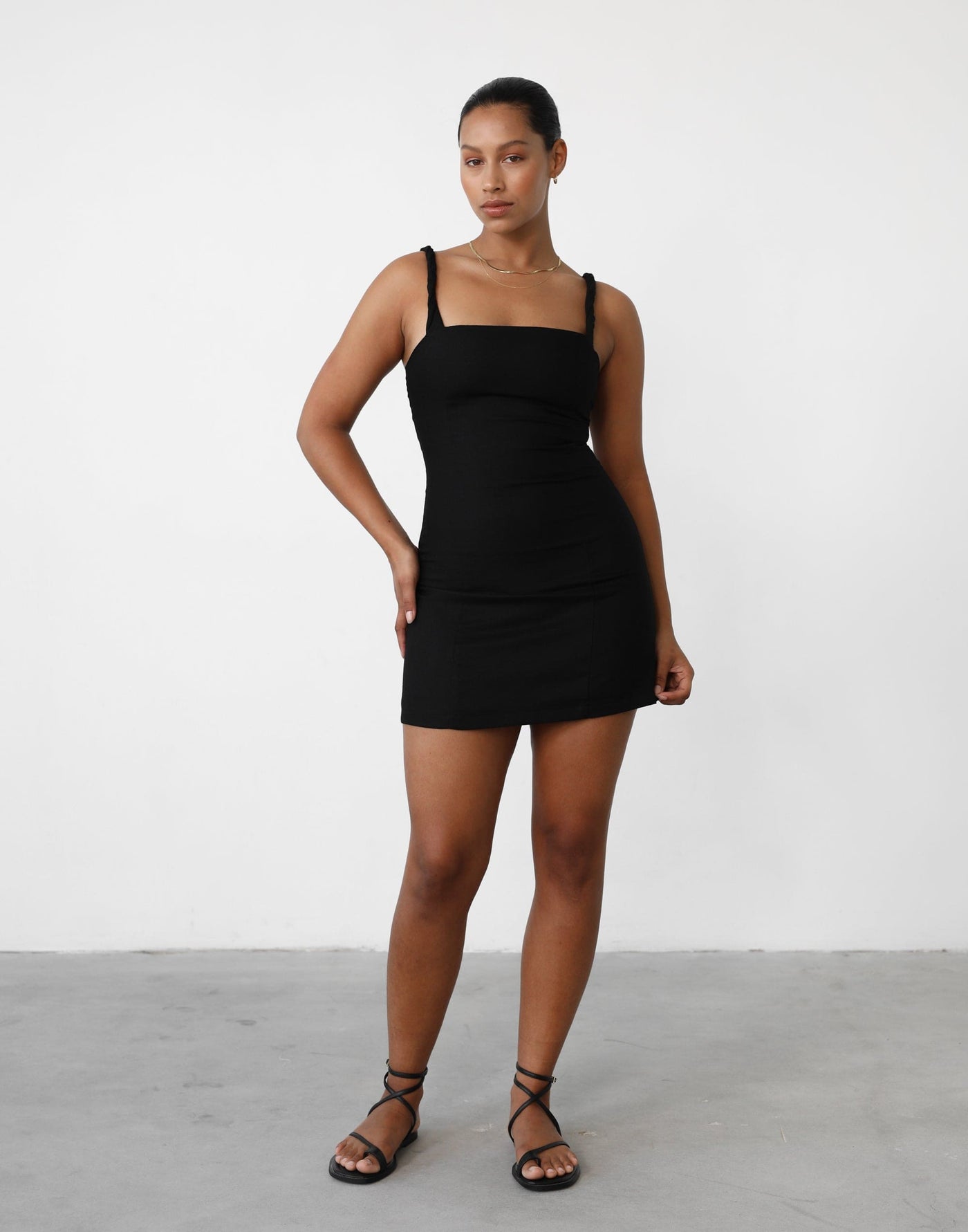 Bacalar Mini Dress (Black) - Black Mini Dress - Women's Dress - Charcoal Clothing