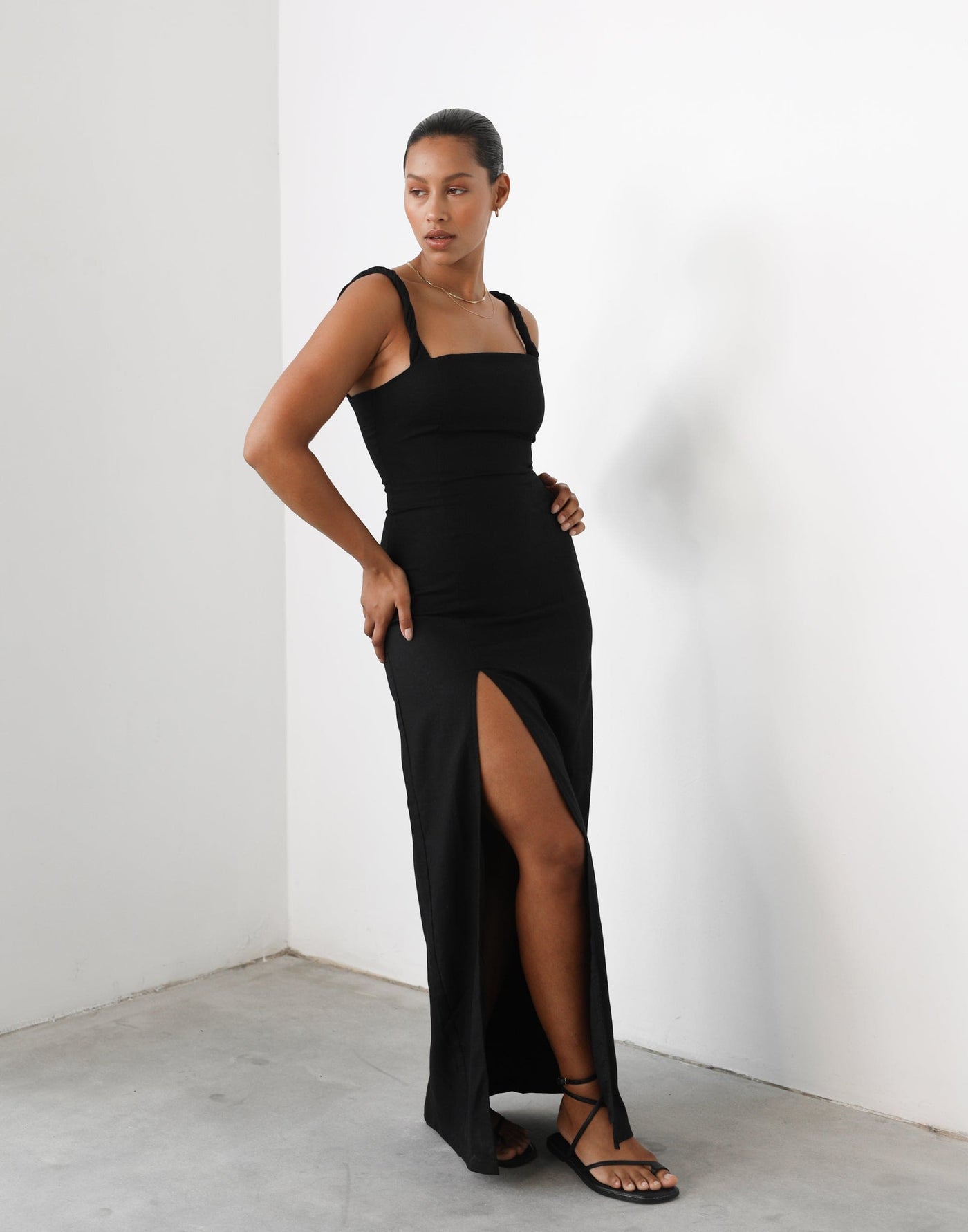 Bacalar Maxi Dress (Black) - Black Maxi Dress - Women's Dress - Charcoal Clothing