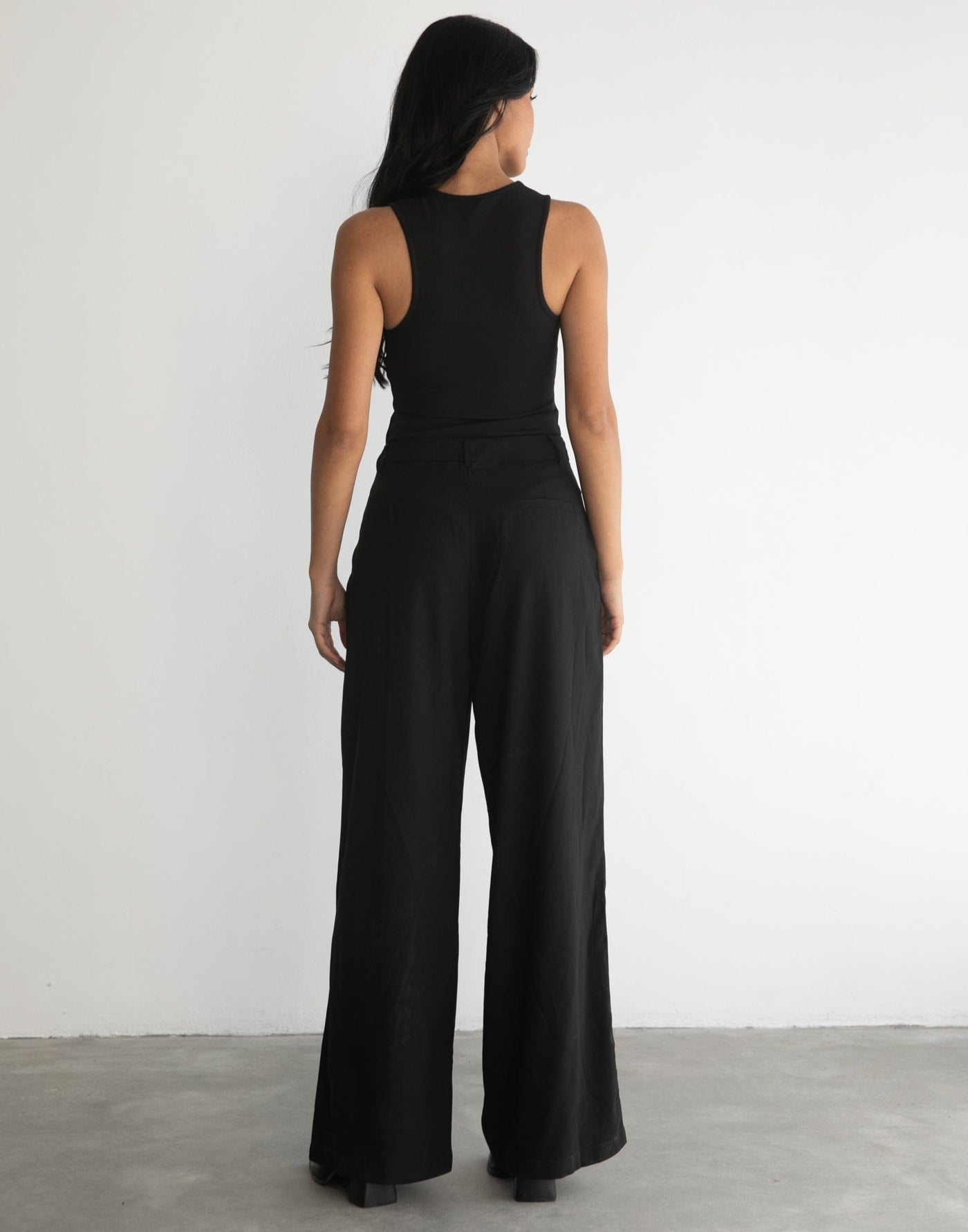 Edith Bodysuit (Black) - Twist Detailed Bodysuit - Women's Top - Charcoal Clothing
