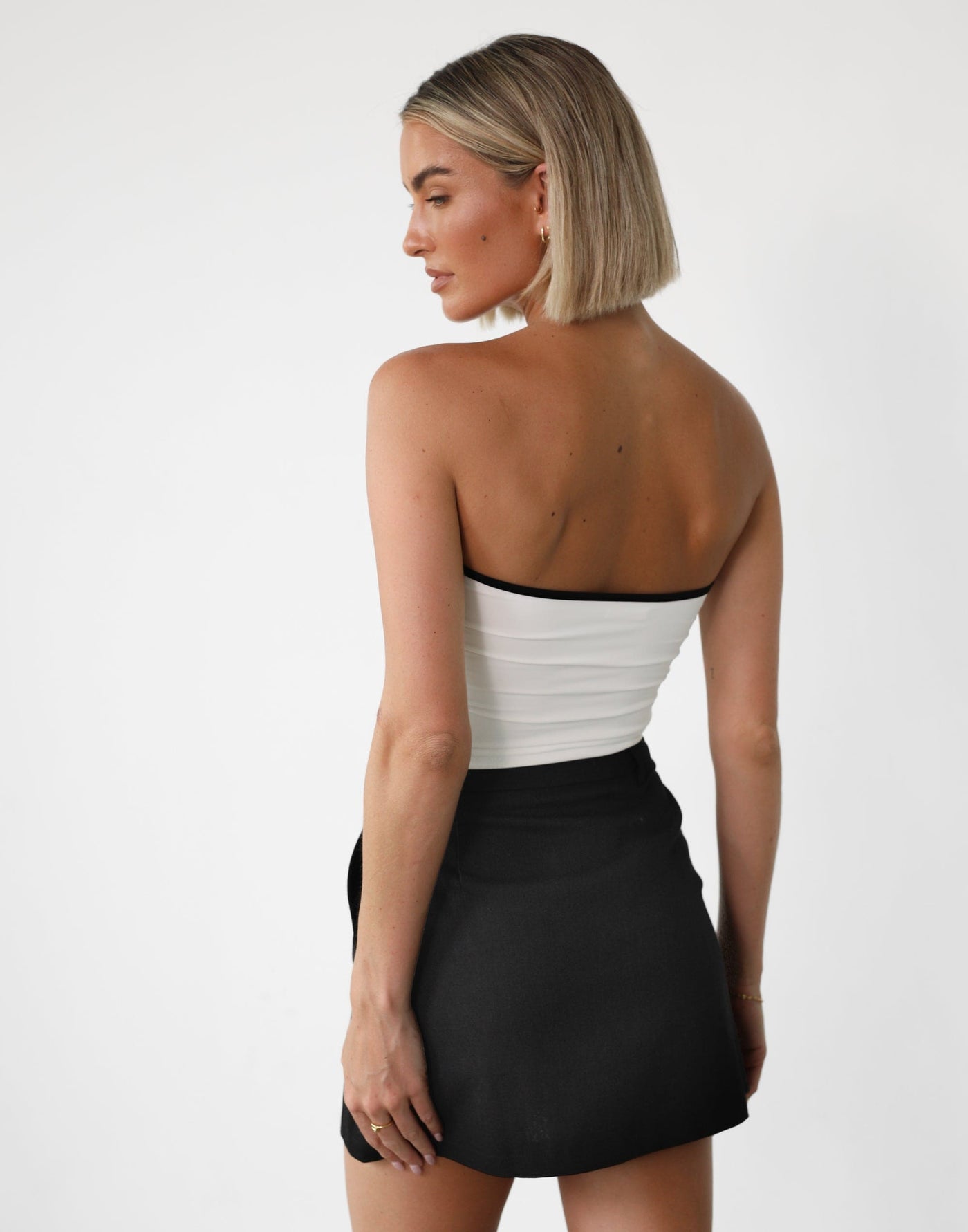Frankie Mini Skirt (Black) | Charcoal Clothing Exclusive - Linen Mini Skirt - Women's Dress - Charcoal Clothing