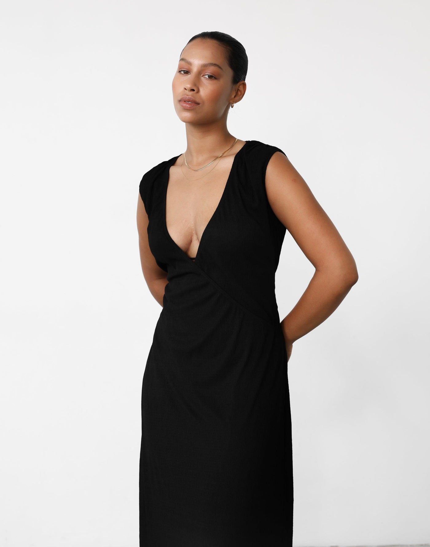 Nakuru Maxi Dress (Black) - Black Maxi Dress - Women's Dress - Charcoal Clothing
